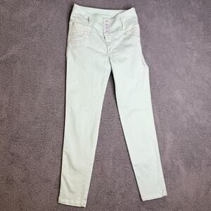 Leandrus Pants Womens 14 Mint Green Button Fly Stretch Waist